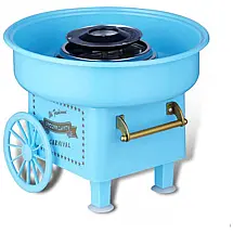 Máquina de Algodão Doce Elétrica Retrô, 110v, WGWIOO, Azul
