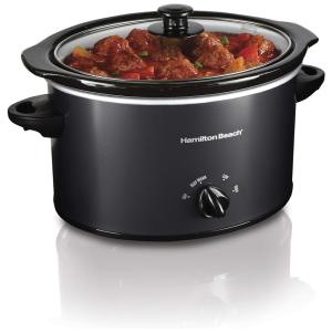 Panela Elétrica 2.8L com 3 Configurações, Revestimento em Cerâmica Removível, 110V 375W, HAMILTON BEACH 33231, Preto Fosco