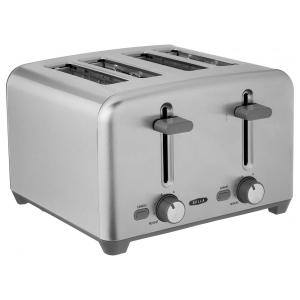 Torradeira Elétrica 4 Fatias com 6 Níveis de Tostagem de Aço Inoxidável, 1480W, 110v, BELLA 17263, Prateado