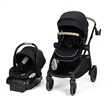 Sistema de Passeio Maxi-Cosi Zelia Pro 5-em-1 com Bebê Conforto Mico Pro Preto Caviar Cáspio