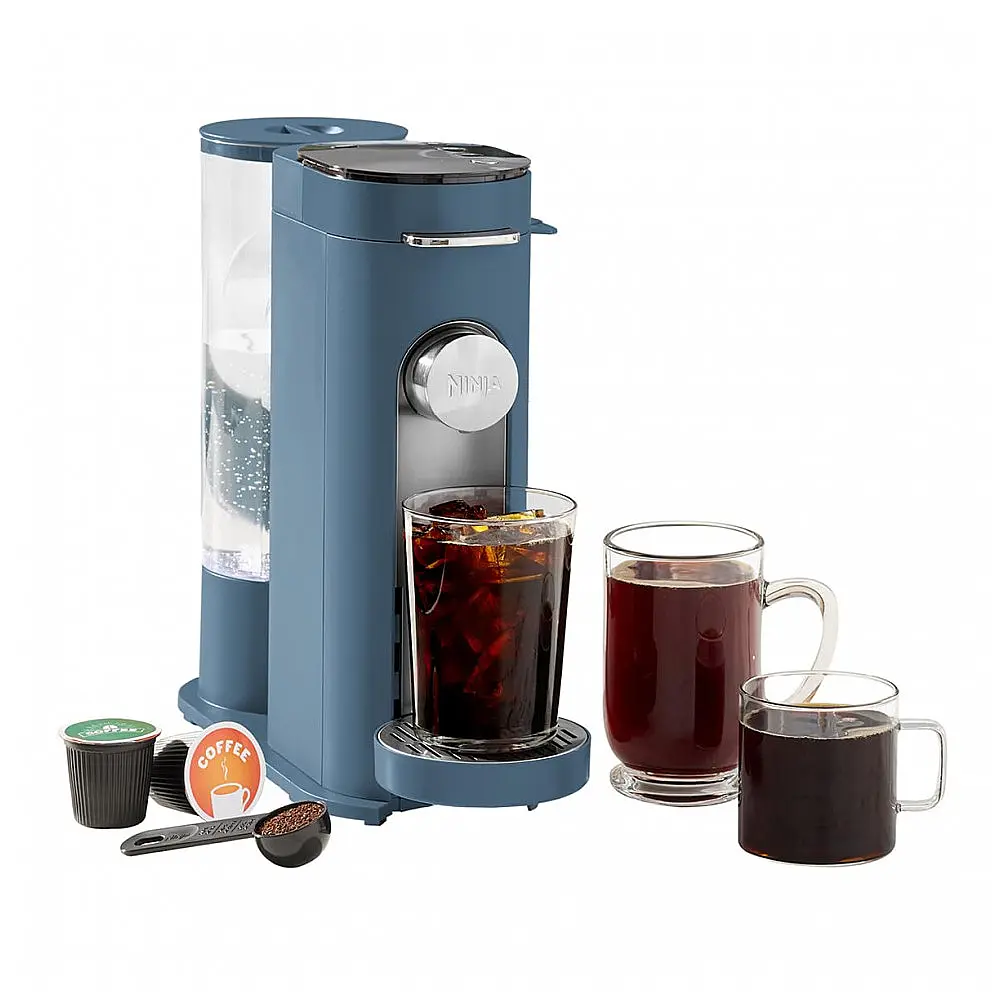 Cafeteira Ninja Pods & Grounds Azul 1,65 L Café em Pó e Cápsulas 7 Tamanhos de Dose PB041BL 110V