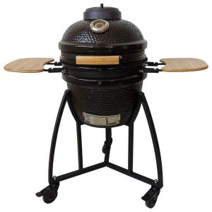 Churrasqueira a Carvão Portátil com Tampa e Termostato, LIFESMART GLOBAL Lifesmart Parent Kamado, Preto