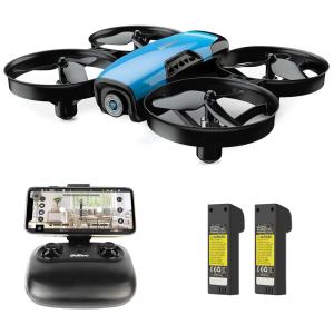 U61S Mini Drone com Câmera HD 720P 2.4GHz WiFi, 2 Baterias, CHEERWING, Azul