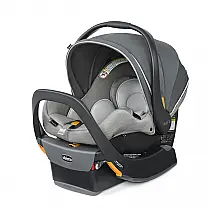 Cadeira de Bebê com Base e Encosto de Cabeça Ajustável, Chicco KeyFit 35 Zip ClearTex, Cinza