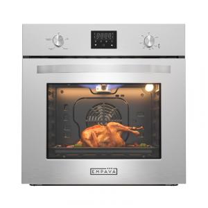 Forno a gás de embutir 61cm Empava inox escovado convecção e rotisserie 65L 110V