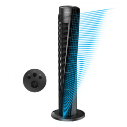 Ventilador de Torre com Controle Remoto e 4 Velociades, 110V 70W, Vornado OSC84, Preto