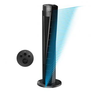 Ventilador de Torre com Controle Remoto e 4 Velociades, 110V 70W, Vornado OSC84, Preto