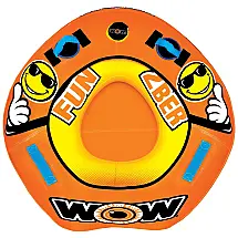World Boia Rebocável Inflável Para 2 Pessoas, Resistente, WOW SPORTS 921495, Laranja