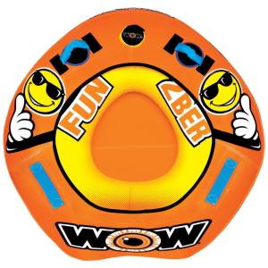 World Boia Rebocável Inflável Para 2 Pessoas, Resistente, WOW SPORTS 921495, Laranja