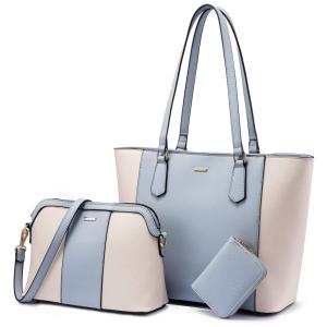 LOVEVOOK Conjunto de Bolsas Femininas de Ombro para Trabalho, 3 Unidades, Azul Pastel