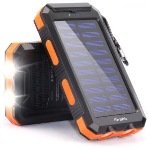 Powerbank Carregador Solar 20000mAh Prova dágua LED Bússola Nautica Camping Praia