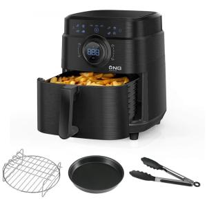Air Fryer Fritadeira Elétrica 7L com Painel Digital, 1700W, 110v, ONG, Preto