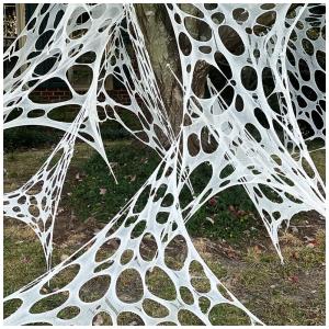 Teia de Aranha Gigante Cobre até 40 m2 para Decoração de Halloween, 2 UN