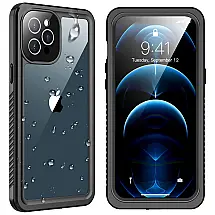 Capinha Compatível com iPhone 12 pro Max a Prova d com Vidro Temperado, SPIDERCASE, Preto