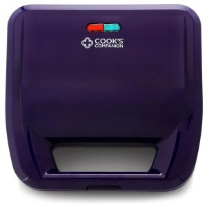 Cooks Companion Máquina de Waffle Antiaderentes com Placas Removíveis, 750W, 110V, Roxa
