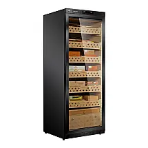 Gabinete Umidor Raching MON2800A Preto Madeira Controle Climático 1.500 Charutos 240V