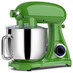 COOKLEE Batedeira Elétrica de Bancada 8L com 8 Velocidades, 110V, 800W, Verde