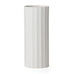 Vaso Cilíndrico Lenox French Perle Scallop, 1 Unidade, Branco