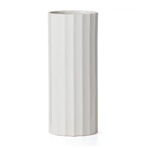 Vaso Cilíndrico Lenox French Perle Scallop, 1 Unidade, Branco