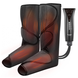 Massageador Elétrico de Compressão para Pernas e Pés 3 Modos e 3 Intensidades, FIT KING FT057A , Preto