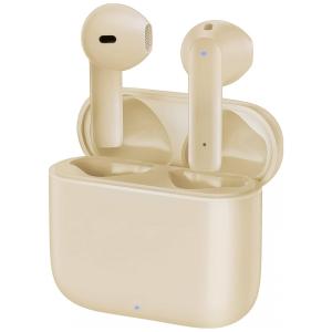 Fones de Ouvido Bluetooth com Estojo de Carregamento, Microfone e 35H de Reprodução, BEBEN T9, Dourado
