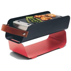 Churrasqueira a Carvão Portátil serve até 3 pessoas, UNA, Vermelho
