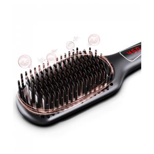 Escova Alisadora Seca e Modela com tela LCD, Bivolt, MEGAWISE, Preto