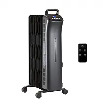 Aquecedor Elétrico Radiador Digital Portátil com Controle Remoto, 1500W 110V, Amz Basics, Preto