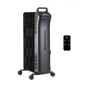 Aquecedor Elétrico Radiador Digital Portátil com Controle Remoto, 1500W 110V, Amz Basics, Preto