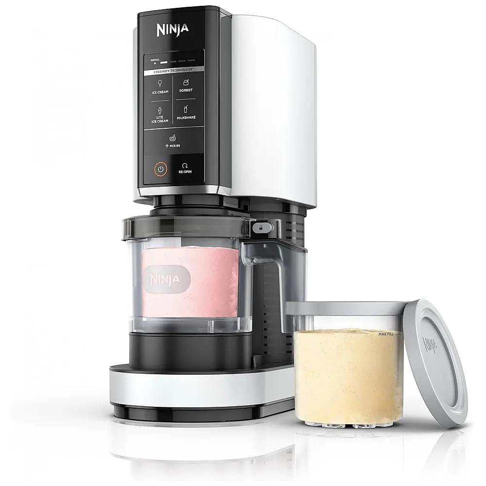 Sorveteira Ninja CREAMi Branca 2 Potes 473 ml 5 Programas NC300 110V
