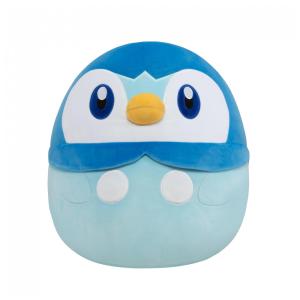 Pelúcia Pokémon Piplup Squishmallows Jazwares azul formato arredondado tamanho 35cm