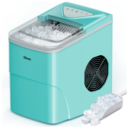 Máquina de Gelo Automática Capacidade 2L, Aço Inoxidável com Painel de Controle, 110v, SILONN SLIM01G1, Azul