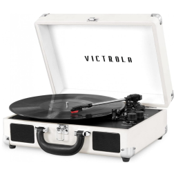 Toca-discos Victrola Journey Bluetooth com alto-falantes integrados, 33 1/3, 45 e 78 RPM, saída RCA, entrada para fone de ouvido