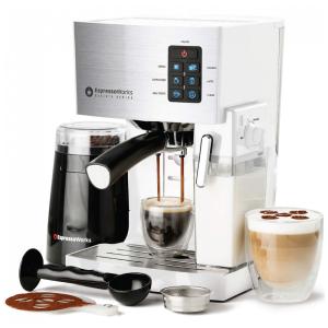 Cafeteira Elétrica EspressoWorks Expresso Reservatório 1.4 L 19 Bar de Pressão, 110V, 1250W, Branca
