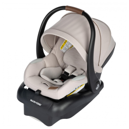 Cadeirinha de Bebê Maxi-Cosi Mico Luxe com Base, Voltada para Trás, Indicada para Bebês de 2,3 a 13,6 kg, Modelo New Hope Tan