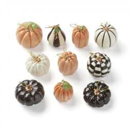 Conjunto de Enfeites Mini Abóboras Lenox 889140, 10 Peças, Colorido