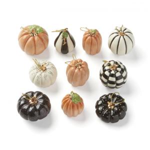 Conjunto de Enfeites Mini Abóboras Lenox 889140, 10 Peças, Colorido