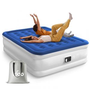 Colchão de Ar iDOO Queen com Bomba Integrada, Ideal para Visitas, Casa e Camping, Material Premium, Infla/Desinfla em 3 Minutos