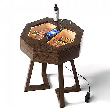 Mesa Lateral Charutos Woodronic Octogonal