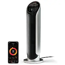 Aquecedor Elétrico Inteligente com Controle por APP Compatível com Alexa e Google, 1500W, 110v, ATOMI SMART, Branco