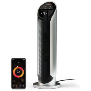 Aquecedor Elétrico Inteligente com Controle por APP Compatível com Alexa e Google, 1500W, 110v, ATOMI SMART, Branco