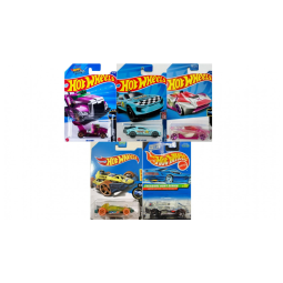 Pack Hot Wheels Treasure Hunt com 5 Veículos Surpresa Sortidos, 1:64 Escala Diecast, Mattel