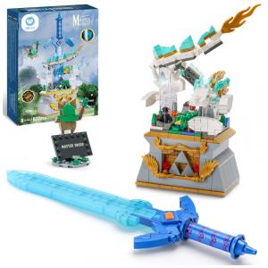 Espada Mestre Luminescente Sillbird BOTW com Dragão 677 Peças para Montagem Decorativa