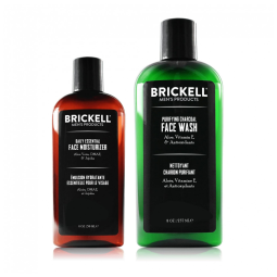 Kit Skincare para Hos com Produtos Orgânicos Naturais com Vitamina com 2 Produtos, BRICKELL MENS PRODUCTS, Preto