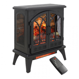 Lareira Elétrica Portátil com Controle Remoto, Brilho e Temperatura Ajustável, 110V 1500W, Innoflame, Preta