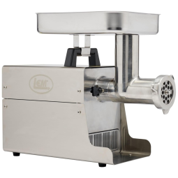 Moedor de Carne Elétrico Profissional, 3 Lâminas para Moagem, Aço Inoxidável, 550W, 110v, LEM, Prateado