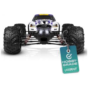 Carrinho de Controle Remoto 4x4 Off Road, com Luzes de LED, à Prova d, Roxo, LAEGENDARY, Violeta