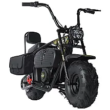 Moto Elétrica Infantil a Bateria 36V com Farol e Bolsa Destacável, Suporta 68 kg, Oryxearth, Verde Exército
