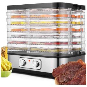 Desidratador de Alimentos Digital Controle de Temperatura 7 Bandejas 250W, 110v, ELIFINE, Prateado