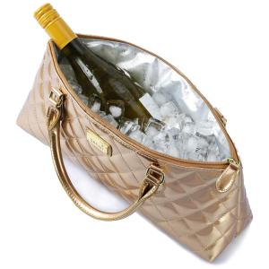 Bolsa Térmica Para Transporte de Vinhos Sachi até 1 Garrafa, Dourado